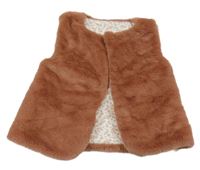 Starorůžová kožešinová podšitá vesta dunnes