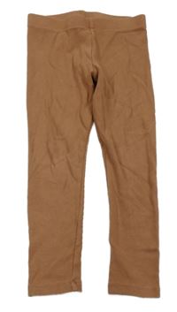 Hnědé žebrované legíny Next