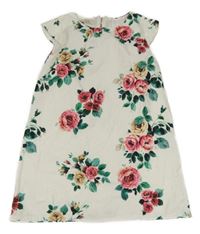 Bílé šaty s růžemi 