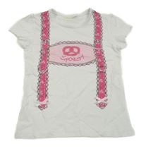 Bílé tričko s potiskem kšand 