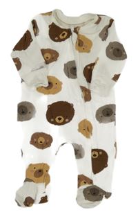 Bílý overal s medvědy Matalan