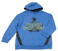 Nové - modrá mikina s černým pantherem a kapucí marvel