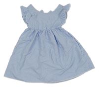 Bílo-modré pruhované lehké šaty 