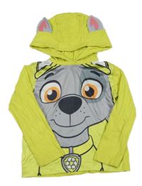 Limetkové triko s Tlapkovou patrolou a kapucí Nickelodeon