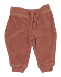 Růžové sametové tepláky Primark