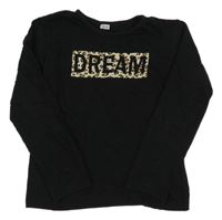 Černé triko s nápisem 