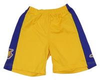 Žluto-fialové sportovní kraťasy 