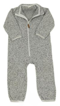 Šedý melírovaný pletený thermo overal H&M