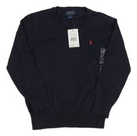 Nové - tmavomodrý lehký svetr s logem Ralph Lauren