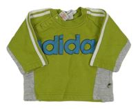 Zeleno-šedá mikina s logem Adidas