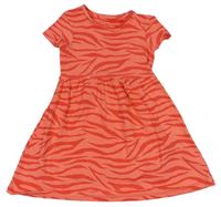 Oranžové vzorované bavlněné šaty John Lewis