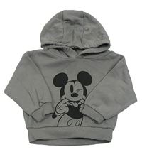 Šedá mikina s Mickeym a kapucí Primark