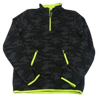 Černo-šedá army sportovní mikina Ergeenomix