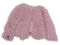 Růžové kožešinové podšité bolerko H&M