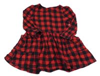 Červeno-černé kostkované flanelové šaty Nutmeg