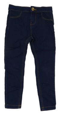 Tmavomodré teplákové skinny rifle Denim Co.