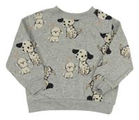 Šedá mikina s pejsky H&M