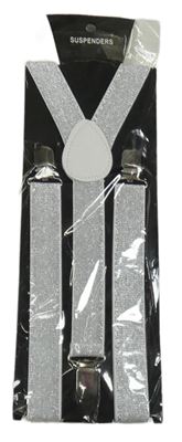 Nové - Stříbrné třpytivé kšandy 