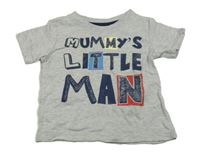 Šedé tričko s nápisem 