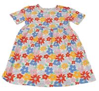 Bílo-barevné květované šaty Dunnes Stores