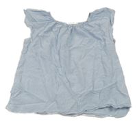 Světlemodro-bílé pruhované tričko H&M