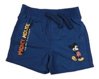Tmavomodré plážové kraťasy s Mickeym Primark