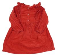 Červené manšestrové šaty Primark