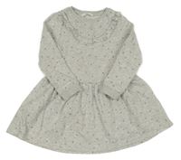 Světlešedé puntíkaté teplákové šaty M&S