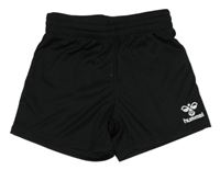 Černé sportovní kraťasy s logem Hummel 