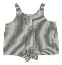 Bílo-černý pruhovaný crop top Primark