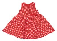 Červeno-bílé puntíkaté šaty s mašlí H&M