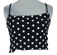 Dámský černý puntíkovaný crop top Topshop 