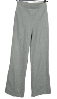 Dámské šedé pletené palazzo kalhoty Zara 