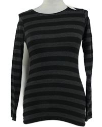 Nové - Dámské šedo-černé pruhované triko Atmosphere 