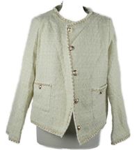 Dámský béžový třpytivý pletený blejzr