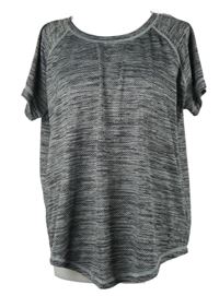 Dámské černo-šedé melírované sportovní tričko vel. 54