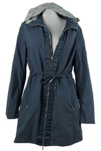 Dámská tmavomodrá šusťáková jarní parka s kapucí Geox 