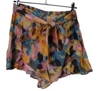 Dámské barevné vzorované sukňové kraťasy s páskem River Island 