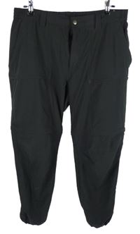 Pánské černé šusťákové outdoorové kalhoty 