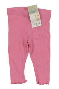 Růžové žebrované legíny Primark
