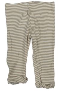 Béžovo-bílé pruhované lehké tepláky M&S