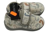 Nové - Bílé plyšové bačkory s dinosaury Dunnes vel.24