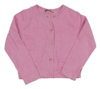 Růžový propínací svetr George