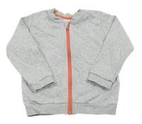 Bílo-šedá melírovaná propínací mikina Disney