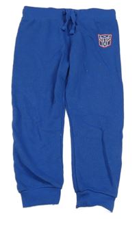 Modré lehké tepláky s potiskem 