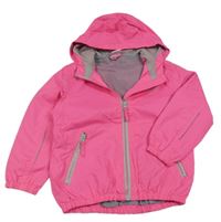 Neonově růžová šusťáková bunda s kapucí Pocopiano