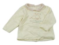 Smetanová sametová mikina s králíčkem Orchestra