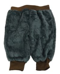 Šedo-hnědé chlupaté tepláky