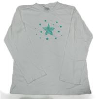 Bílé triko s hvězdou Petite Fleur