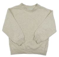 Béžovo-šedá melírovaná mikina H&M